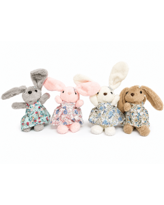 Dancing Bunny Plush Keyring Set – 4 Colours- 4 PCS