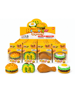 Hamburger Squishy – Assorted Designs- CDU 20