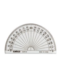 Celco  10cm 180deg Clear Protractor Box of 50 (Min Order Qty 1 Box)