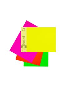 Quill Surface Board 210gsm A3 Pack of 15 : Fluoro Assorted