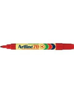 Artline 70 Permanent Marker 1.5mm Bullet Nib Red box of 12