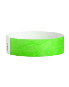 Wristband Tear-proof Fluro Green Pack of 100 