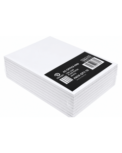 OLYMPIC A5 OFFICE PAD 100 LEAF PLAIN BANK WHITE- PACK OF 10