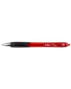 Artline Flow Retractable Pen Red Box of 12 (Min Ord Qty 1)