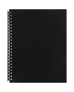 Marbig Refillable Display Book 20 Pocket Black - 5 pack