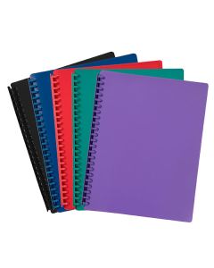 Marbig Refillable Display Book 20 Pocket Assorted-  Pack of 12   