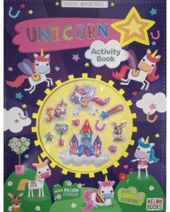 Activity Book with Ballon Stickers - Unicorn 