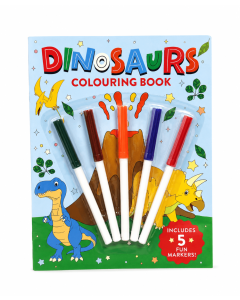Dinosaurs Coloring Book - with 5 Coloring Pens