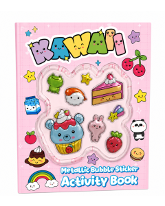 Metallic Bubble Sticker Activity Book- Kawaii