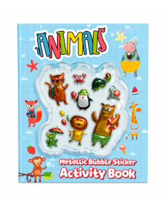 Metallic Bubble Sticker Activity Book- Animals