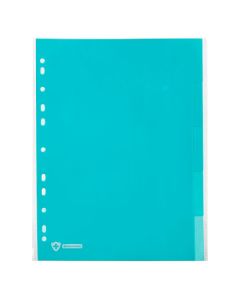 Marbig A4 Professional Antimicrobial Dividers 5 Tab Blue- pack of 10