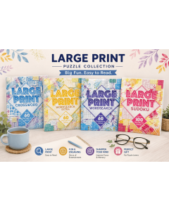 Large Print Puzzles Collection Set - 4 Books