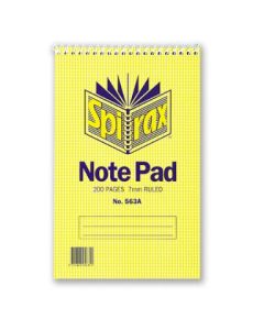 Spirax 563A Reporters Notebook Top Opening 200 page