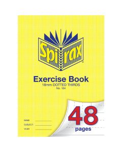Spirax 104 Exercise Book 48 Page A4 18mm Dotted Thirds 70gsm - pack of 5