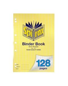 Spirax 127 Binder Book A4 128 page 8mm 70gsm - pack of 5