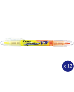 Pilot Spotliter Dual Highlighter Yellow/Orange Bx 12 (Min Ord Qty 1)