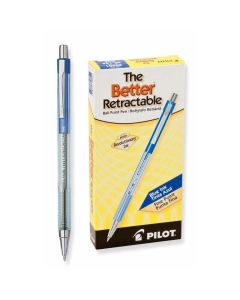 Pilot BP-145 Retractable Ballpoint Pen Fine 0.7mm Blue Bx 12 (Min Ord Qty 1)