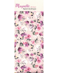 Magnetic Notepad 80 Sheets - Soft Vintage Petals