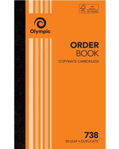 Olympic 738 Carbonless Duplicate Order Book 