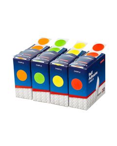 Quikstik Label Dispenser Circles 24mm Fluro Red (Min Order Qty 1)
