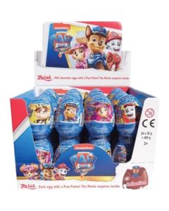 Zaini Paw Patrol Chocolate Surprise Egg 20g CDU of 24