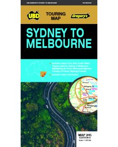 Map Sydney to Melbourne ÚBD/Gregory's 245 9th Ed 