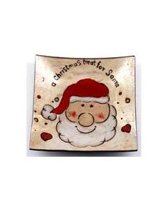 Glass Plate Christmas: Treats for Santa 19cm Square 