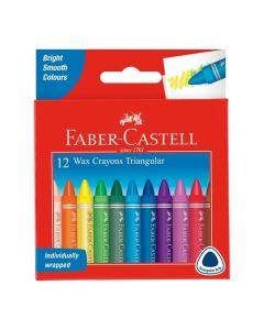 Triangular Wax Crayons Assorted Pack of 12 