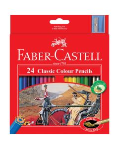 Classic Colour Pencils Assorted Pack of 24 includes 1 sharpener 