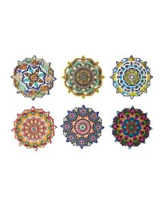 Bohemian Mandala Flower Fridge Magnet Pack of 12