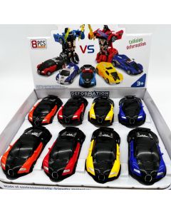 Bugatti Transform Robot Car 12cm CDU of 8