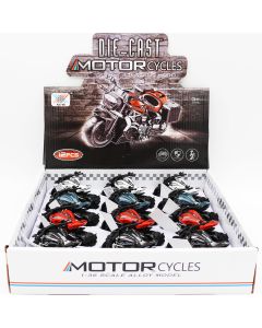 Pull Back Motorcycle CDU of 12