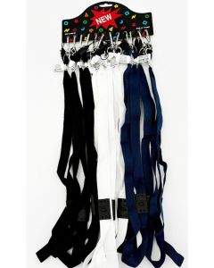 Lanyard Solid Colour Assorted Display of 12
