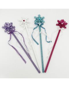 Snowflake Fairy Wand Pack of 4 Assorted