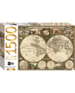 Mindbogglers 1500 Piece Vintage World Map Jigsaw Puzzle (Min Order Qty 3) - Coming September
