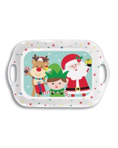 Christmas Melamine Tray Large Santa & Friends 