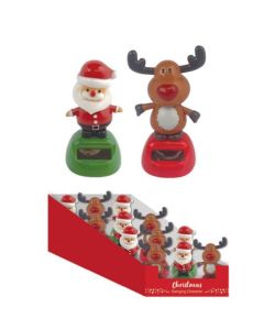 Christmas Solar Swing Santa & Reindeer CDU of 12 