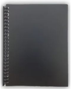 A4 20 Page Refillable Display Book Black- pack of 5
