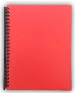 A4 20 Page Refillable Display Book Red- pack of 5