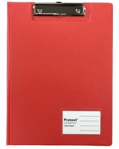 Protext A4 PP Clip Folder - Red - 5 pack