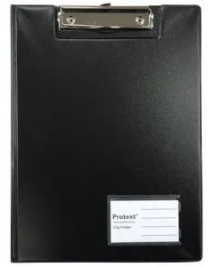 Protext A4 PP Clip Folder - Black- 5 pack