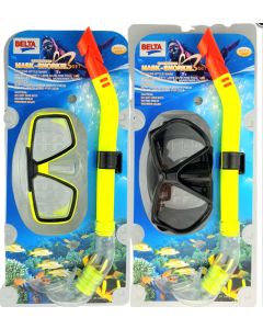 Belta Mask & Snorkle Set Silicone PVC 2 Colours Adult 