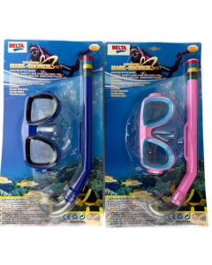 Belta Mask & Snorkle Set Silicone PVC 2 Colours Kids