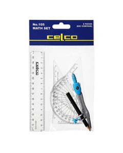 Celco Maths Set 105 with Compass (Min Ord Qty 12) *** Special Order Item ***