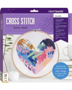 Craft Maker Cross-stitch Kit: Pastel Heart (Order in Multiples of 2)
