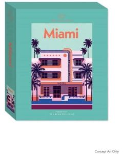 Elevate Travel Poster 500pc Jigsaw Miami (Order in Multiples of 2)