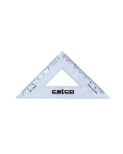 Celco Set square 14cm 45 Degree Clear Hangsell (Min Ord Qty 12) ***Special Order Item*** 