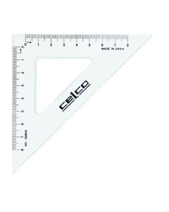 Celco Set Square 16cm 45 Degree Clear Hangsell (Min Ord Qty 12)