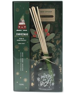 Aura & Co Christmas Reed Diffuser 100ml - Green (Pre-Order for October Delivery)