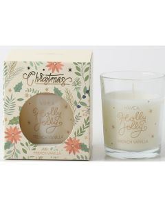 Aura & Co 7x8cm Christmas Candle 80g - French Vanilla (Pre-Order for October Delivery)